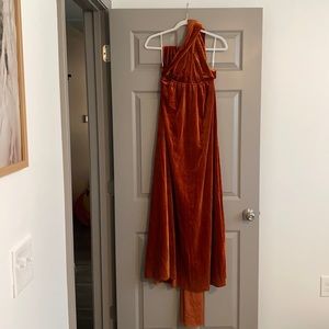 Velvet Wrap Infinity Bridesmaid Dress